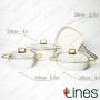 Набор кастрюль Lines Defne 7 предметов белый (с рифлеными ручками)